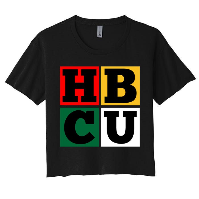 Hbcu Block Letters Grads Alumni Gift Women's Crop Top Tee