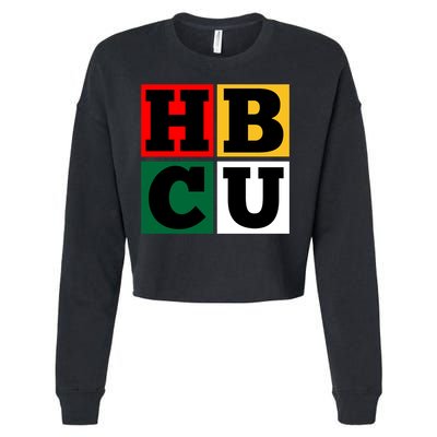Hbcu Block Letters Grads Alumni Gift Cropped Pullover Crew