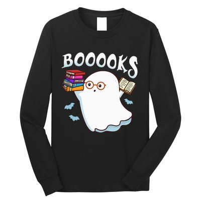 Halloween Books Librarian English Teacher Reader Reading Long Sleeve Shirt