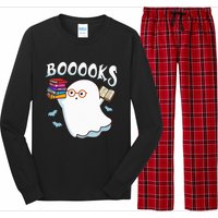 Halloween Books Librarian English Teacher Reader Reading Long Sleeve Pajama Set