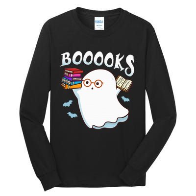 Halloween Books Librarian English Teacher Reader Reading Tall Long Sleeve T-Shirt