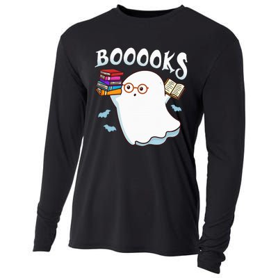 Halloween Books Librarian English Teacher Reader Reading Cooling Performance Long Sleeve Crew