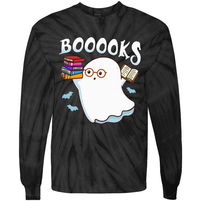 Halloween Books Librarian English Teacher Reader Reading Tie-Dye Long Sleeve Shirt