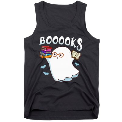 Halloween Books Librarian English Teacher Reader Reading Tank Top