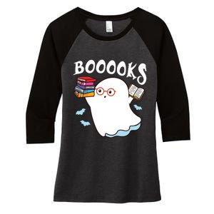 Halloween Books Librarian English Teacher Reader Reading Women's Tri-Blend 3/4-Sleeve Raglan Shirt