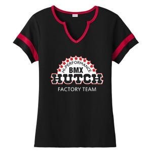 Hutch Bmx Logo Skyway Gt Ladies Halftime Notch Neck Tee