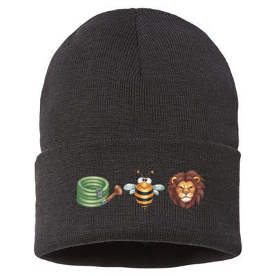 Hose Bee Lion Funny Meme Hose Bee Lion Sustainable Knit Beanie