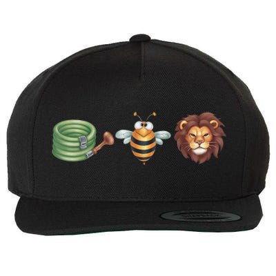 Hose Bee Lion Funny Meme Hose Bee Lion Wool Snapback Cap