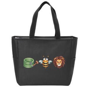 Hose Bee Lion Funny Meme Hose Bee Lion Zip Tote Bag