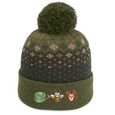 Hose Bee Lion Funny Meme Hose Bee Lion The Baniff Cuffed Pom Beanie