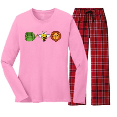 Hose Bee Lion Women's Long Sleeve Flannel Pajama Set 