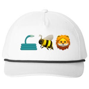 Hose Bee Lion Emoji Snapback Five-Panel Rope Hat