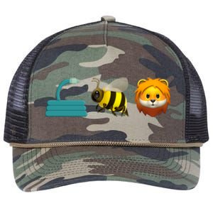 Hose Bee Lion Emoji Retro Rope Trucker Hat Cap