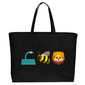 Hose Bee Lion Emoji Cotton Canvas Jumbo Tote