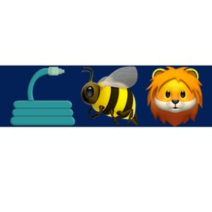 Hose Bee Lion Emoji Bumper Sticker