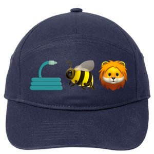 Hose Bee Lion Emoji 7-Panel Snapback Hat