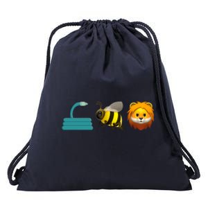 Hose Bee Lion Emoji Drawstring Bag