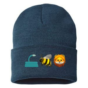 Hose Bee Lion Emoji Sustainable Knit Beanie