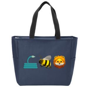 Hose Bee Lion Emoji Zip Tote Bag