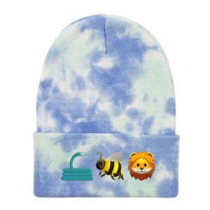 Hose Bee Lion Emoji Tie Dye 12in Knit Beanie