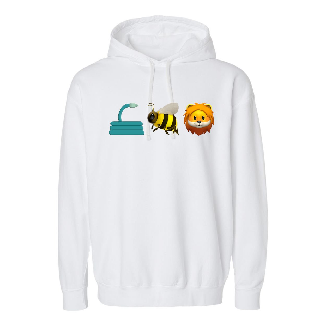 Hose Bee Lion Emoji Garment-Dyed Fleece Hoodie