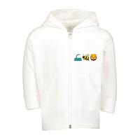 Hose Bee Lion Emoji Toddler Zip Fleece Hoodie