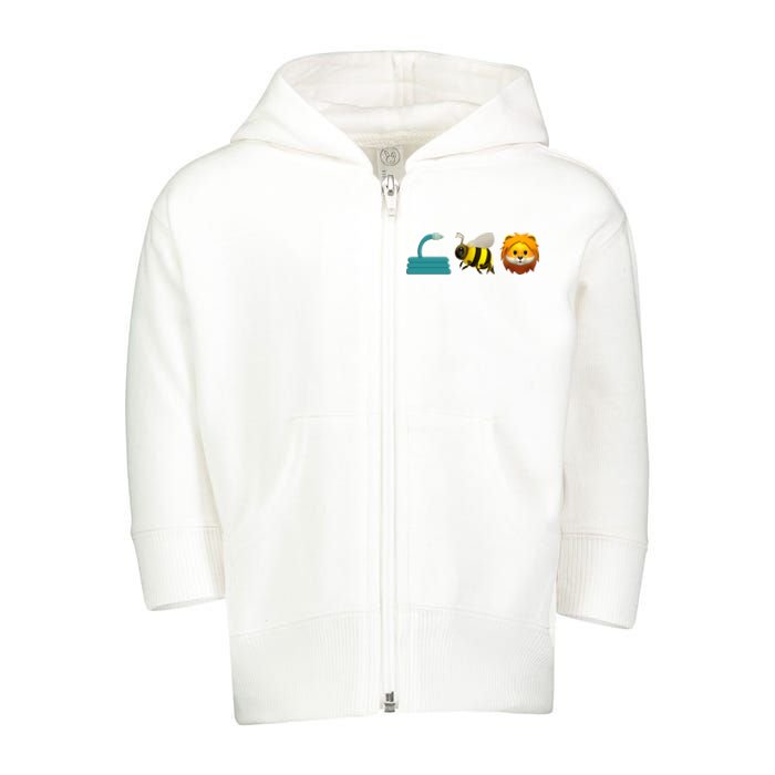 Hose Bee Lion Emoji Toddler Zip Fleece Hoodie