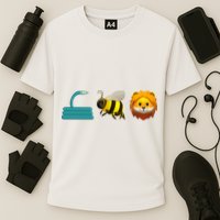 Hose Bee Lion Emoji Cooling Performance Crew T-Shirt
