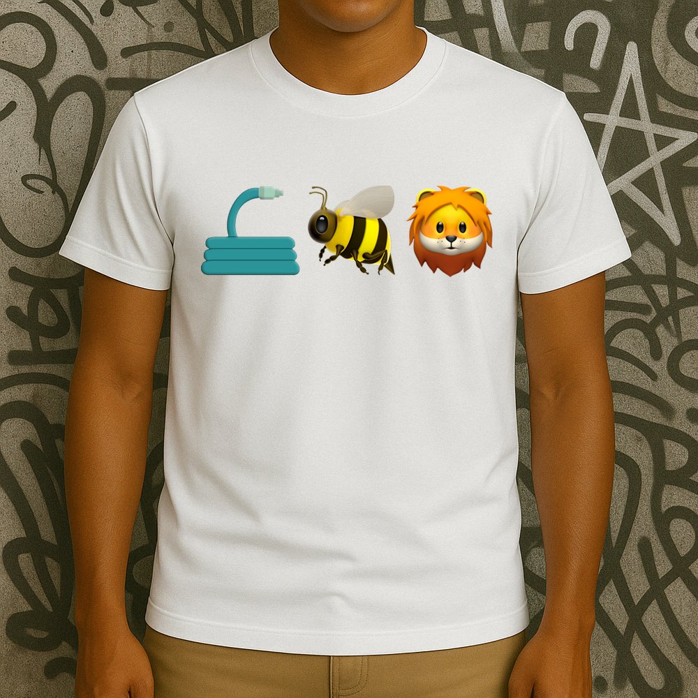 Hose Bee Lion Emoji T-Shirt