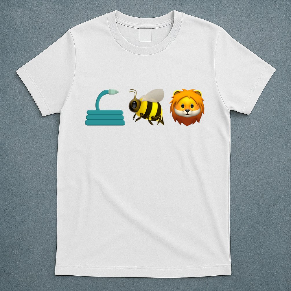 Hose Bee Lion Emoji T-Shirt