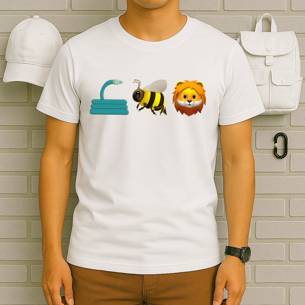 Hose Bee Lion Emoji T-Shirt