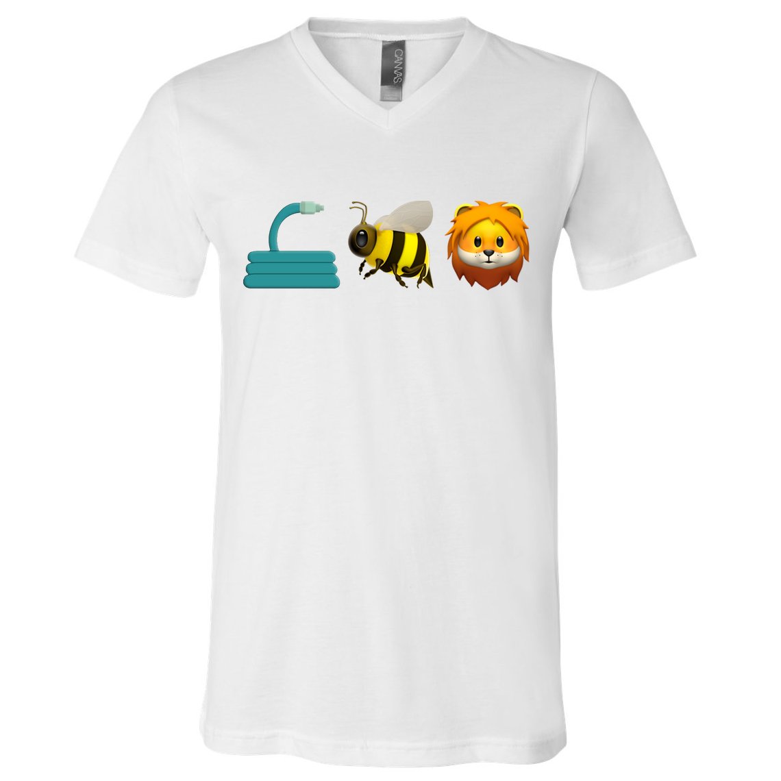 Hose Bee Lion Emoji V-Neck T-Shirt