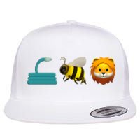 Hose Bee Lion Emoji Flat Bill Trucker Hat