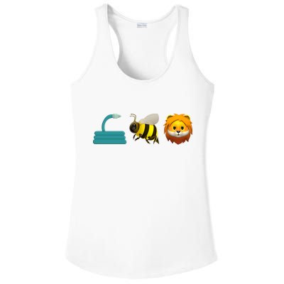 Hose Bee Lion Emoji Ladies PosiCharge Competitor Racerback Tank
