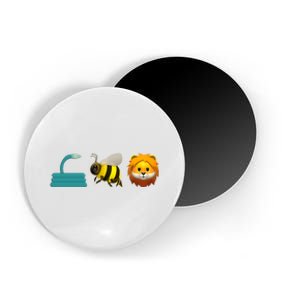 Hose Bee Lion Emoji Magnet