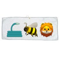 Hose Bee Lion Emoji Large Microfiber Waffle Golf Towel