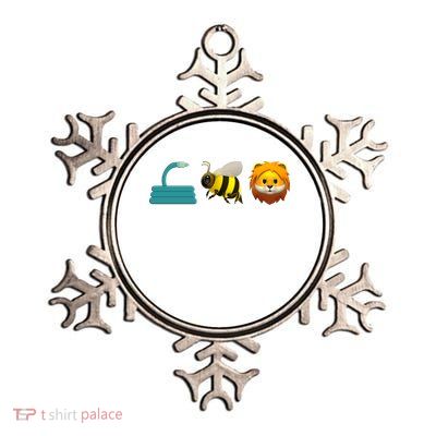 Hose Bee Lion Emoji Metallic Star Ornament