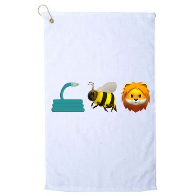 Hose Bee Lion Emoji Golf Towel