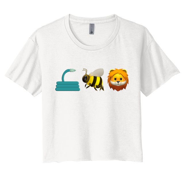 Hose Bee Lion Emoji Crop Top