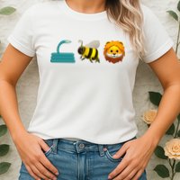 Hose Bee Lion Emoji Womens T-Shirt