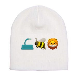 Hose Bee Lion Emoji Short Acrylic Beanie