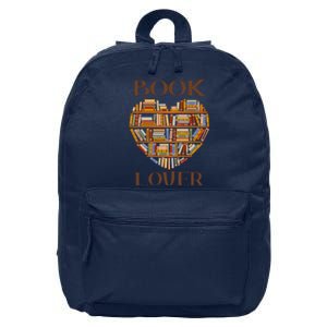 Heart Book Lover Gift For Reading Books 16 in Basic Backpack