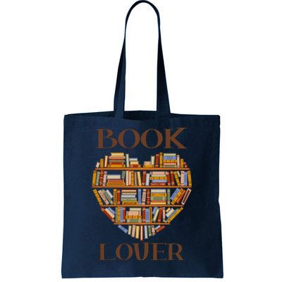 Heart Book Lover Gift For Reading Books Tote Bag