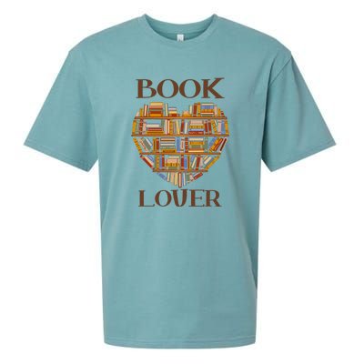 Heart Book Lover Gift For Reading Books Sueded Cloud Jersey T-Shirt