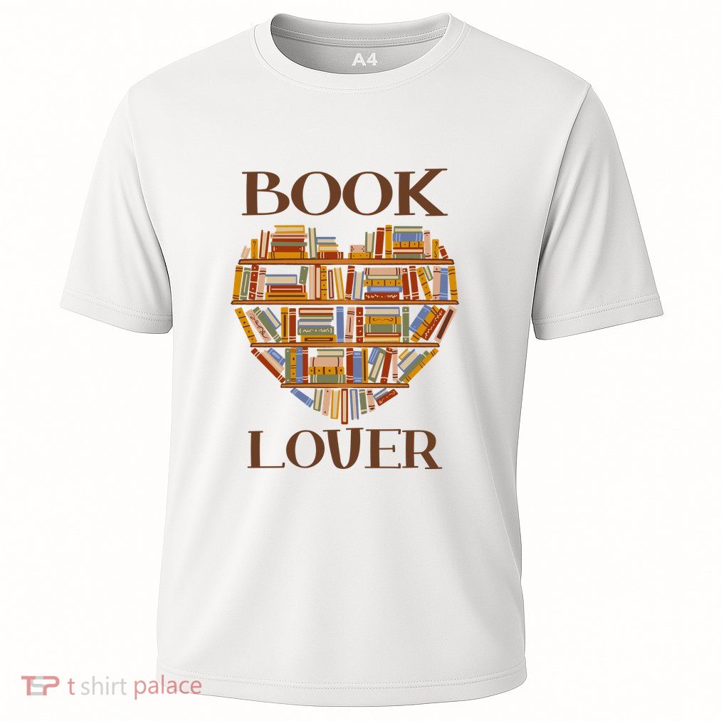 Heart Book Lover Gift For Reading Books Performance Shirt