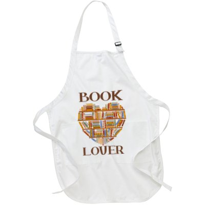 Heart Book Lover Gift For Reading Books Apron