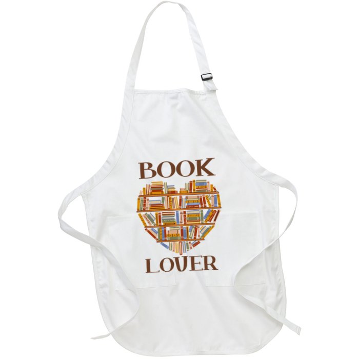 Heart Book Lover Gift For Reading Books Apron