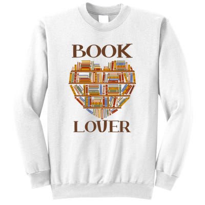 Heart Book Lover Gift For Reading Books Sweatshirt