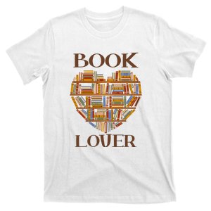 Heart Book Lover Gift For Reading Books T-Shirt