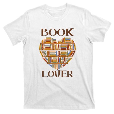 Heart Book Lover Gift For Reading Books T-Shirt